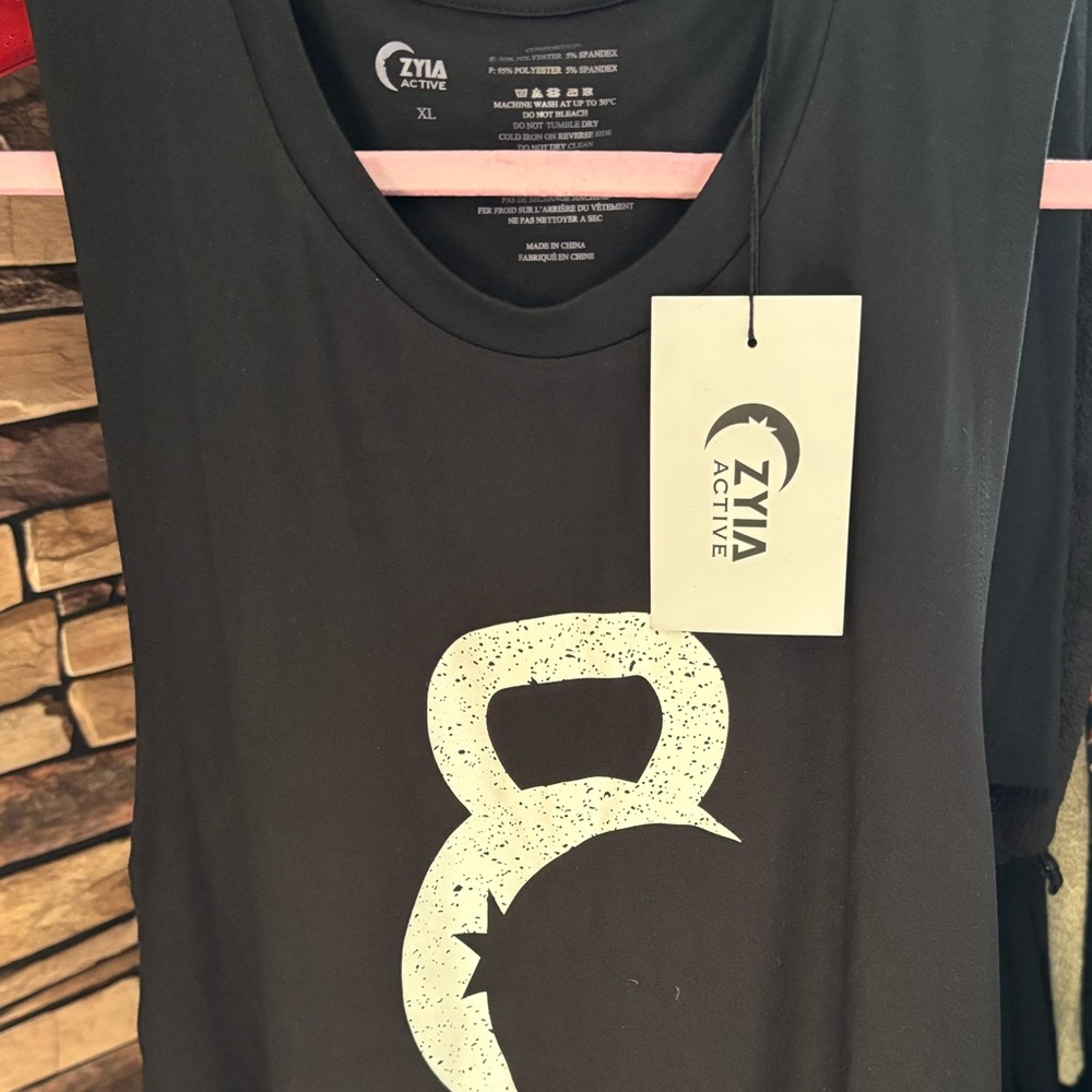 ZYIA Black Kettle Moon Tank Top NWT
